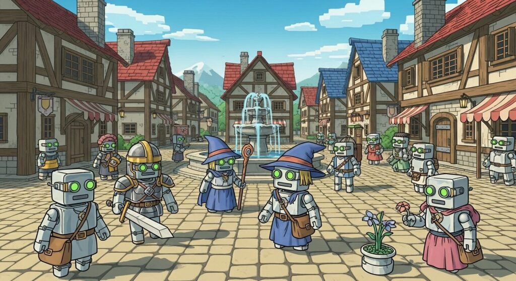 町の人々