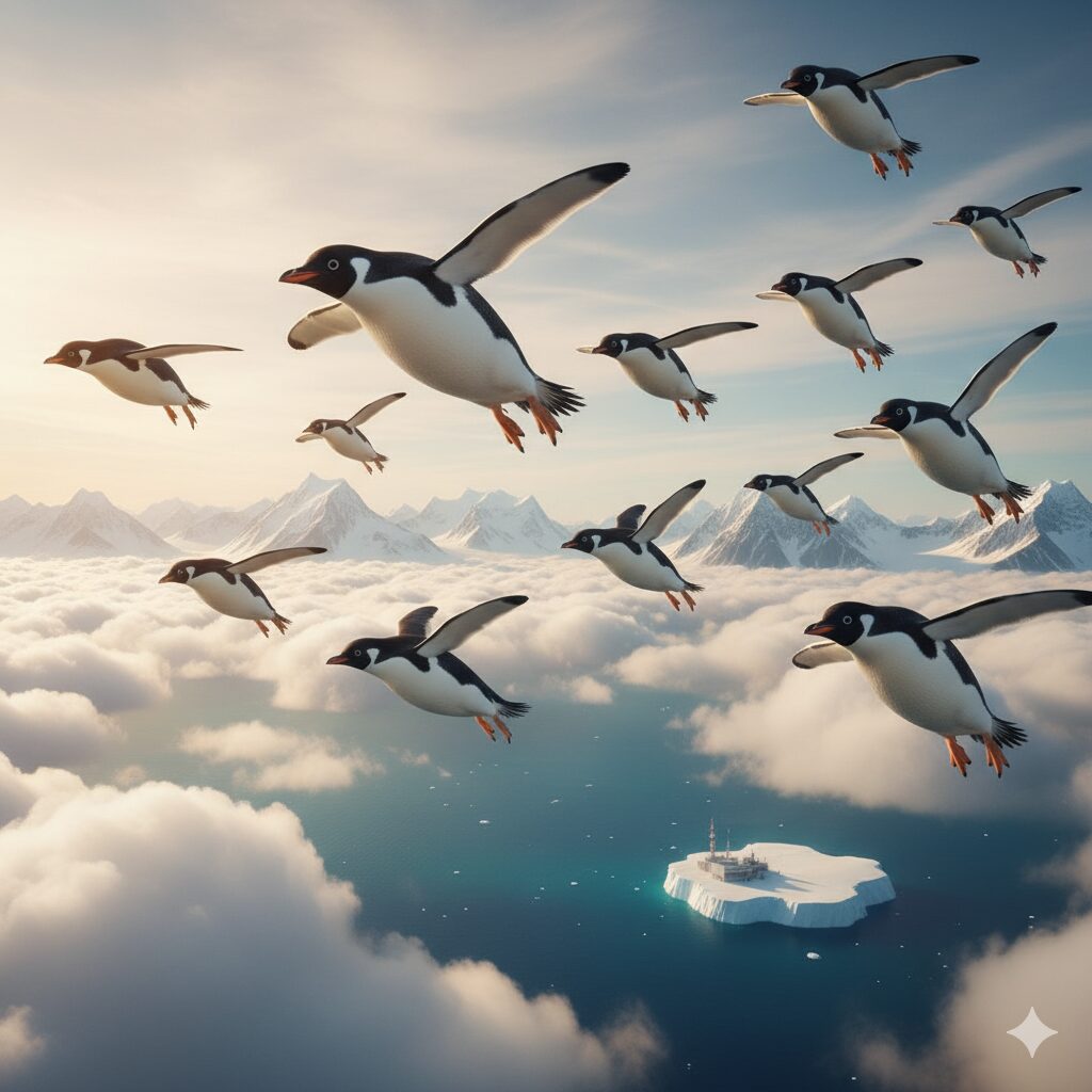 空飛ぶペンギン